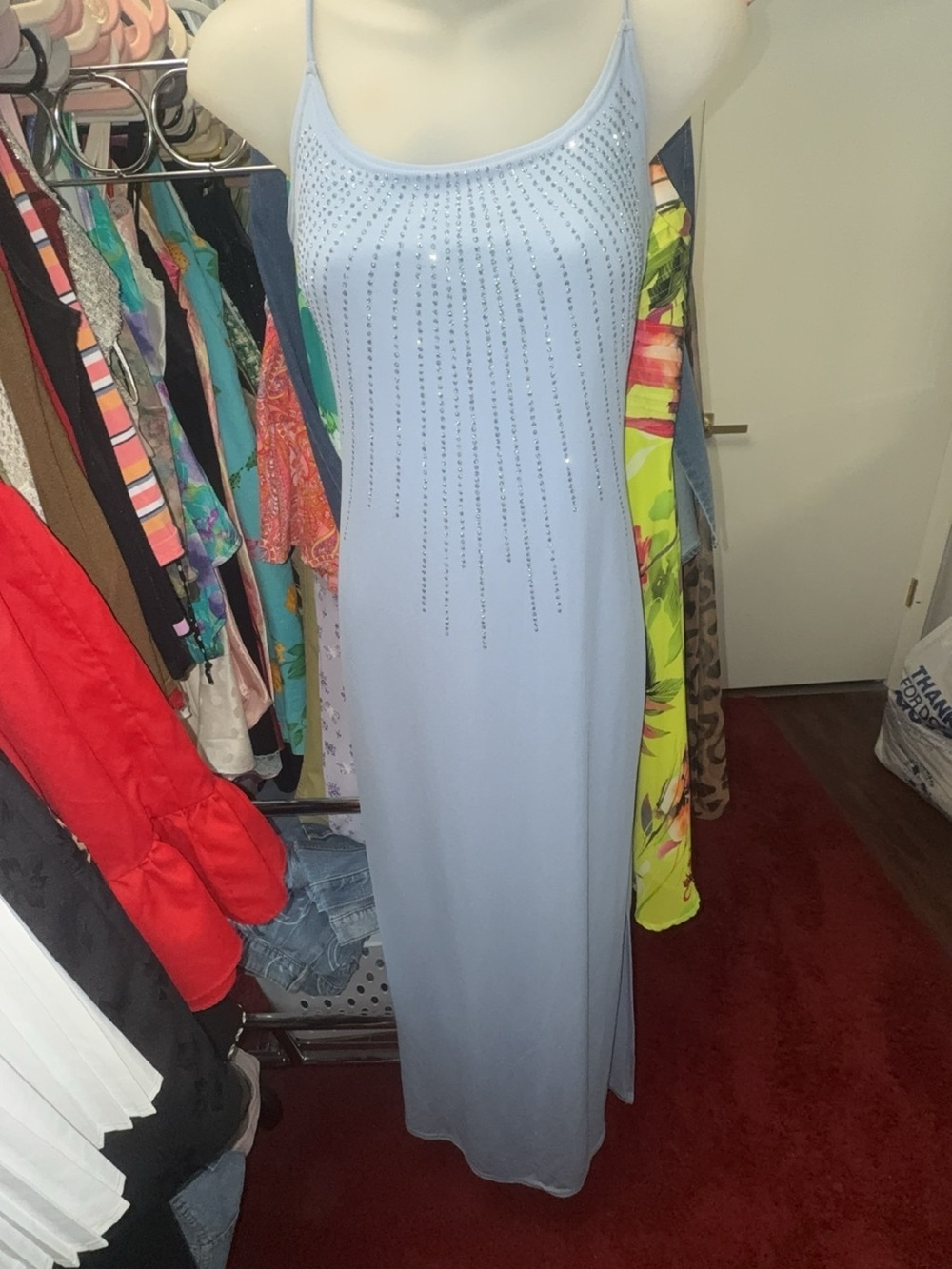 Vintage Y2K JUMP Light Blue Maxi Dress - Women's